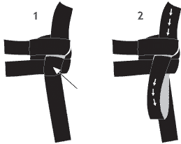 Adjustment procedure for head tefillin knot